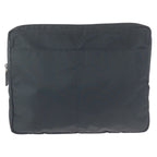 Prada Tessuto Black Silver Nylon Clutch PC Case — view 2