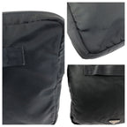 Prada Tessuto Black Silver Nylon Clutch PC Case — view 6