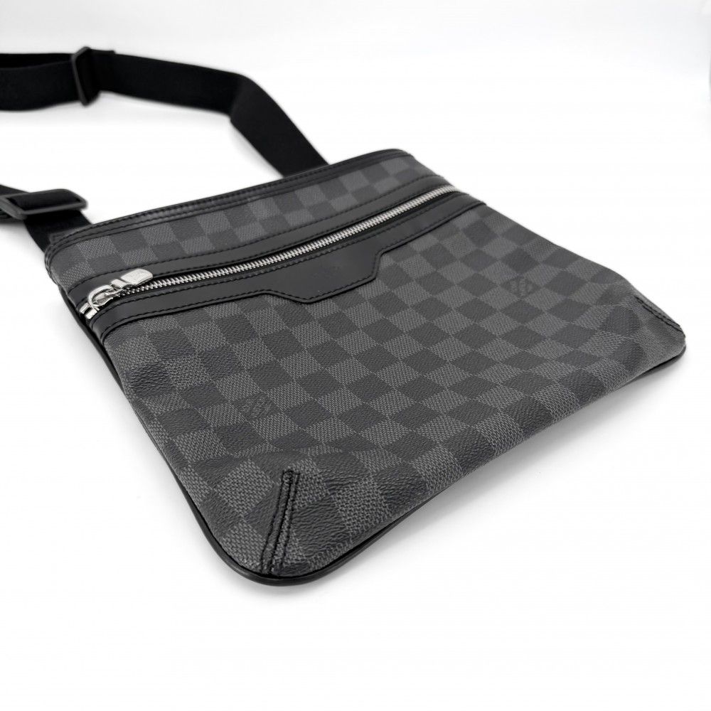 Louis Vuitton Shoulder Bag Damier Graphite Thomas Black Silver — view 3