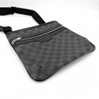 Louis Vuitton Shoulder Bag Damier Graphite Thomas Black Silver — view 3