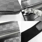 Louis Vuitton Shoulder Bag Damier Graphite Thomas Black Silver — view 7