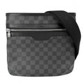 Louis Vuitton Shoulder Bag Damier Graphite Thomas Black Silver