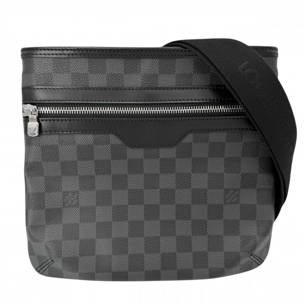 Louis Vuitton Shoulder Bag Damier Graphite Thomas Black Silver