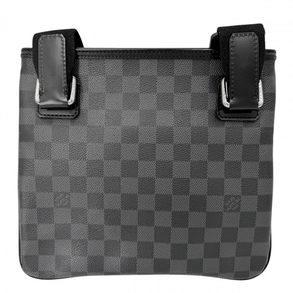 Louis Vuitton Shoulder Bag Damier Graphite Thomas Black Silver — view 2