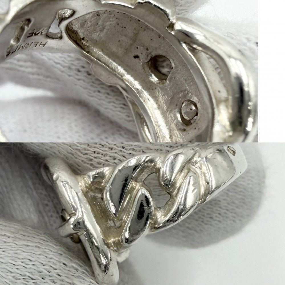 Hermes Ring Brook Series Vintage 925 Sterling Silver