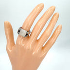 Hermes Ring Medley Vintage 52 925 Sterling Silver Moonstone