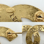 Chanel Brooch Logo CC Vintage Gold Plated — view 5