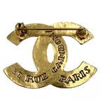 Chanel Brooch Logo CC Vintage Gold Plated — view 2