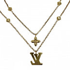 Louis Vuitton Necklace LV 2 Chain with Adjuster Star Rhinestone Gold — view 2