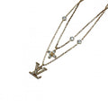 Louis Vuitton Necklace LV 2 Chain with Adjuster Star Rhinestone Gold