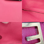 Fendi 2-Way Seller Baguette Small One Shoulder Bag Crossbody Leather Pink Gold — view 6