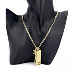 Chanel Necklace CC Logo Plate Adjustable Star Long Rhinestone Gold — view 3
