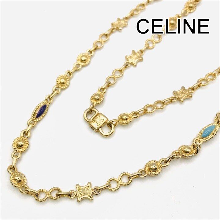 Celine Triomphe Necklace LadyAccessories Gold