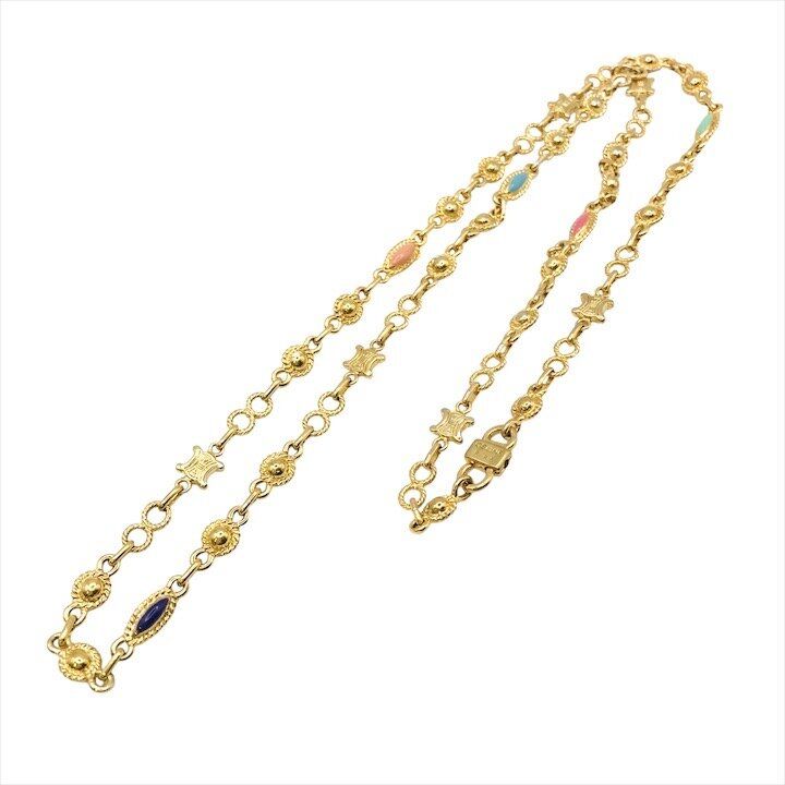 Celine Triomphe Necklace LadyAccessories Gold — view 2