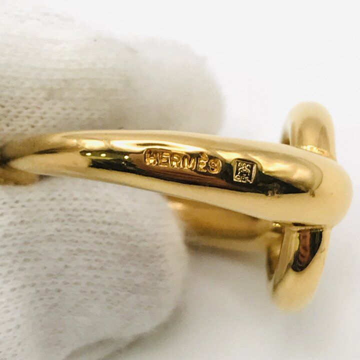 Hermes Scarf Ring Gold — view 8