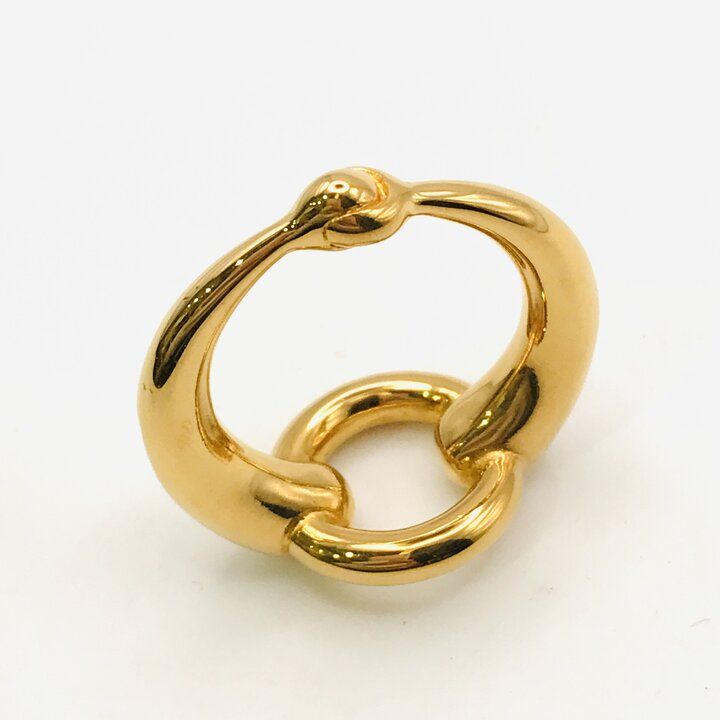 Hermes Scarf Ring Gold — view 9