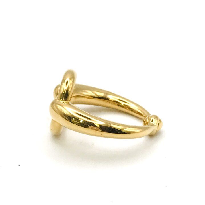 Hermes Scarf Ring Gold — view 5