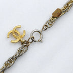 Chanel CC Logo Coin Charm Vintage Gold Plated Necklace — view 5