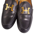Hermes Loafers Moccasins Constance Leather Heels — view 3