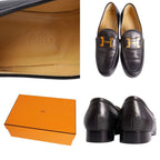 Hermes Loafers Moccasins Logo Constance Leather — view 9