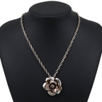 Chanel Camellia CC Logo Gold Plated Necklace — view 2