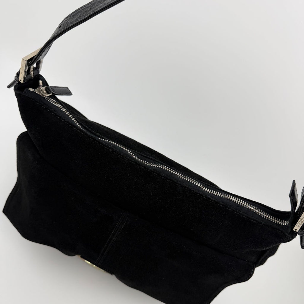 Fendi Shoulder Bag Black Suede Vintage — view 7