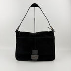 Fendi Shoulder Bag Black Suede Vintage — view 2