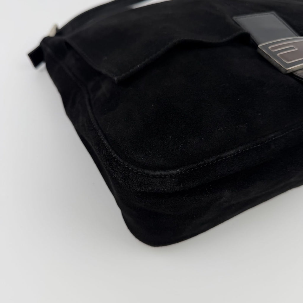 Fendi Shoulder Bag Black Suede Vintage — view 9