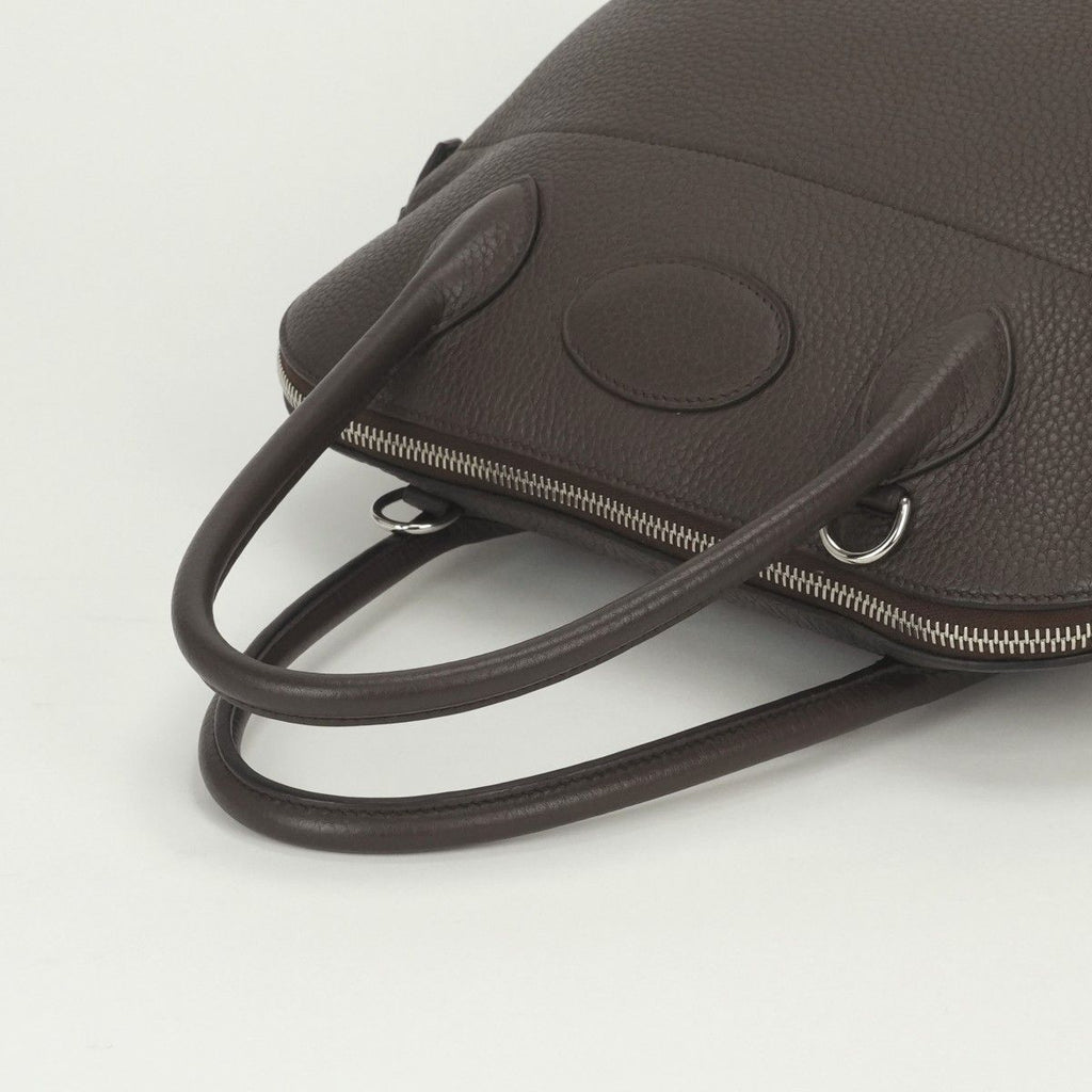 Hermes Bolide 31 Tote Shoulder Bag Taurillon Clemence Havane Brown Silver 2-Way — view 4