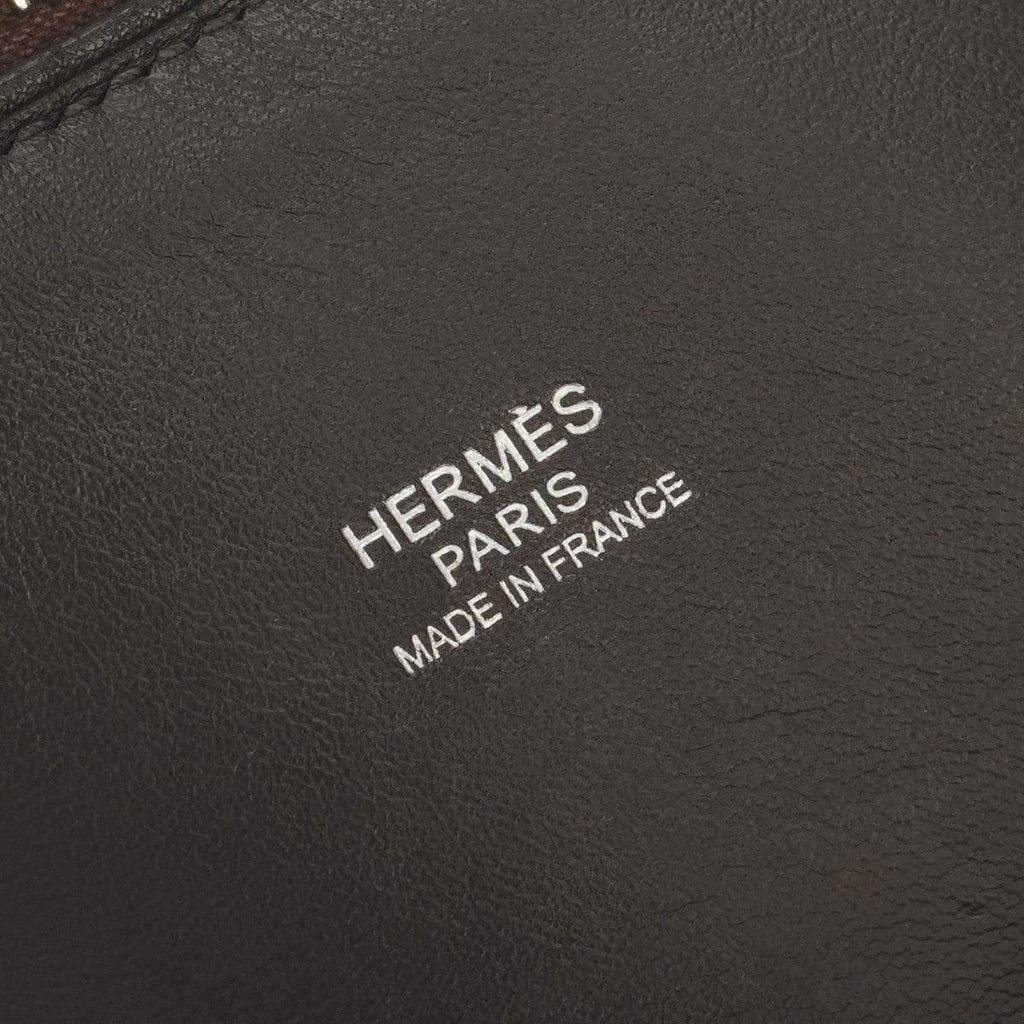 Hermes Bolide 31 Tote Shoulder Bag Taurillon Clemence Havane Brown Silver 2-Way — view 7