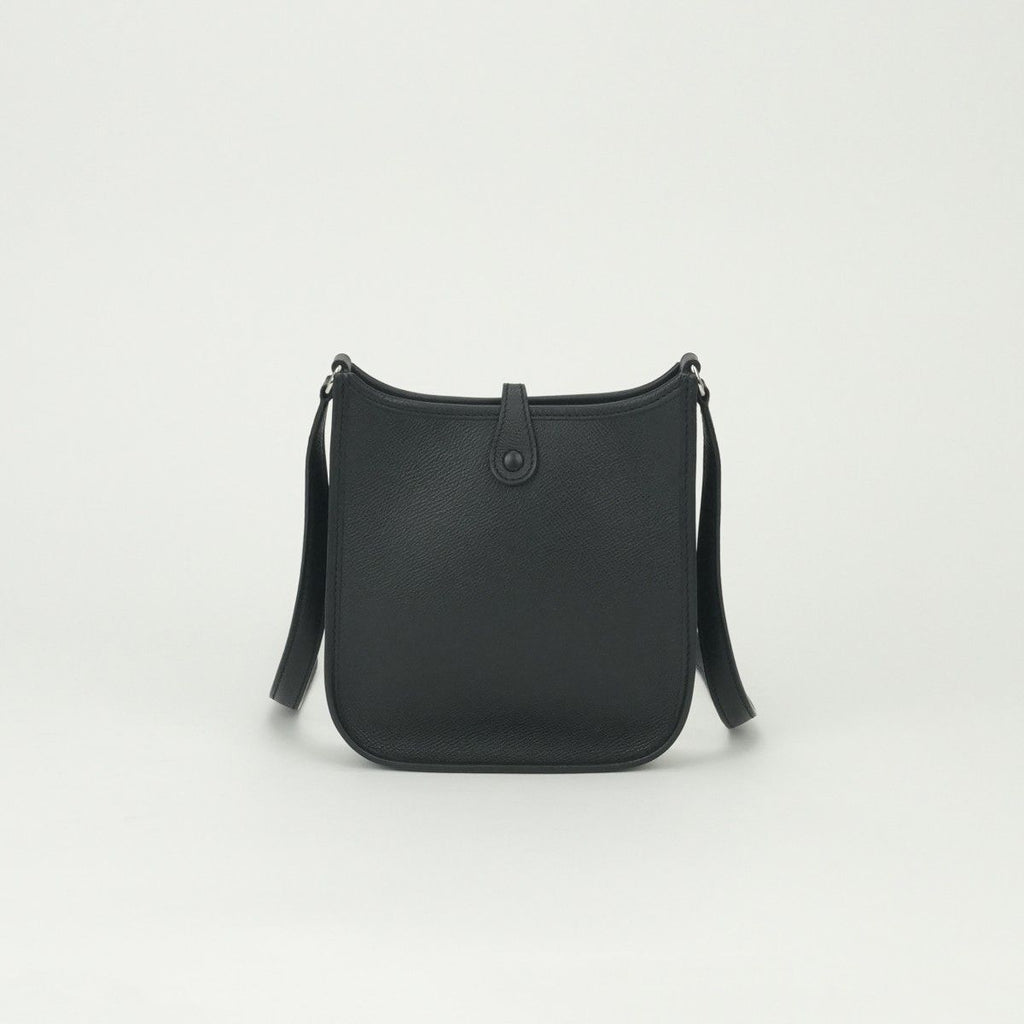 Hermes Evelyne TPM Shoulder Bag Epsom Noir Black Silver Veau — view 3