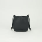 Hermes Evelyne TPM Shoulder Bag Epsom Noir Black Silver Veau — view 3