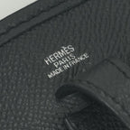 Hermes Evelyne TPM Shoulder Bag Epsom Noir Black Silver Veau — view 7