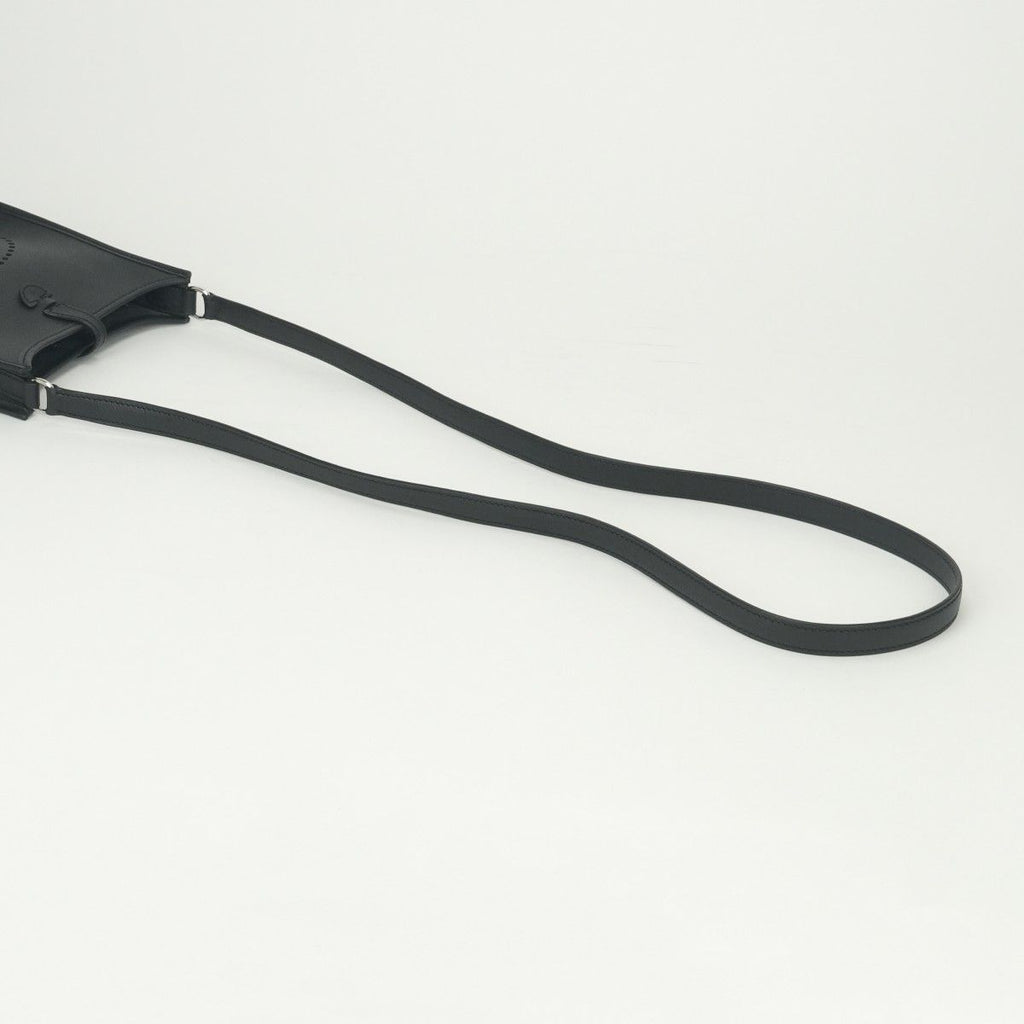 Hermes Evelyne TPM Shoulder Bag Epsom Noir Black Silver Veau — view 4