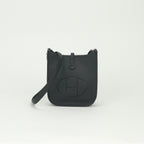 Hermes Evelyne TPM Shoulder Bag Epsom Noir Black Silver Veau
