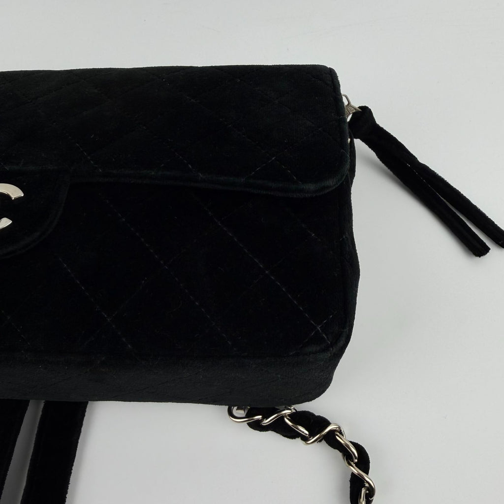 Chanel CC Logo Quilted Sac Black 4 Vintage Backpack — view 7