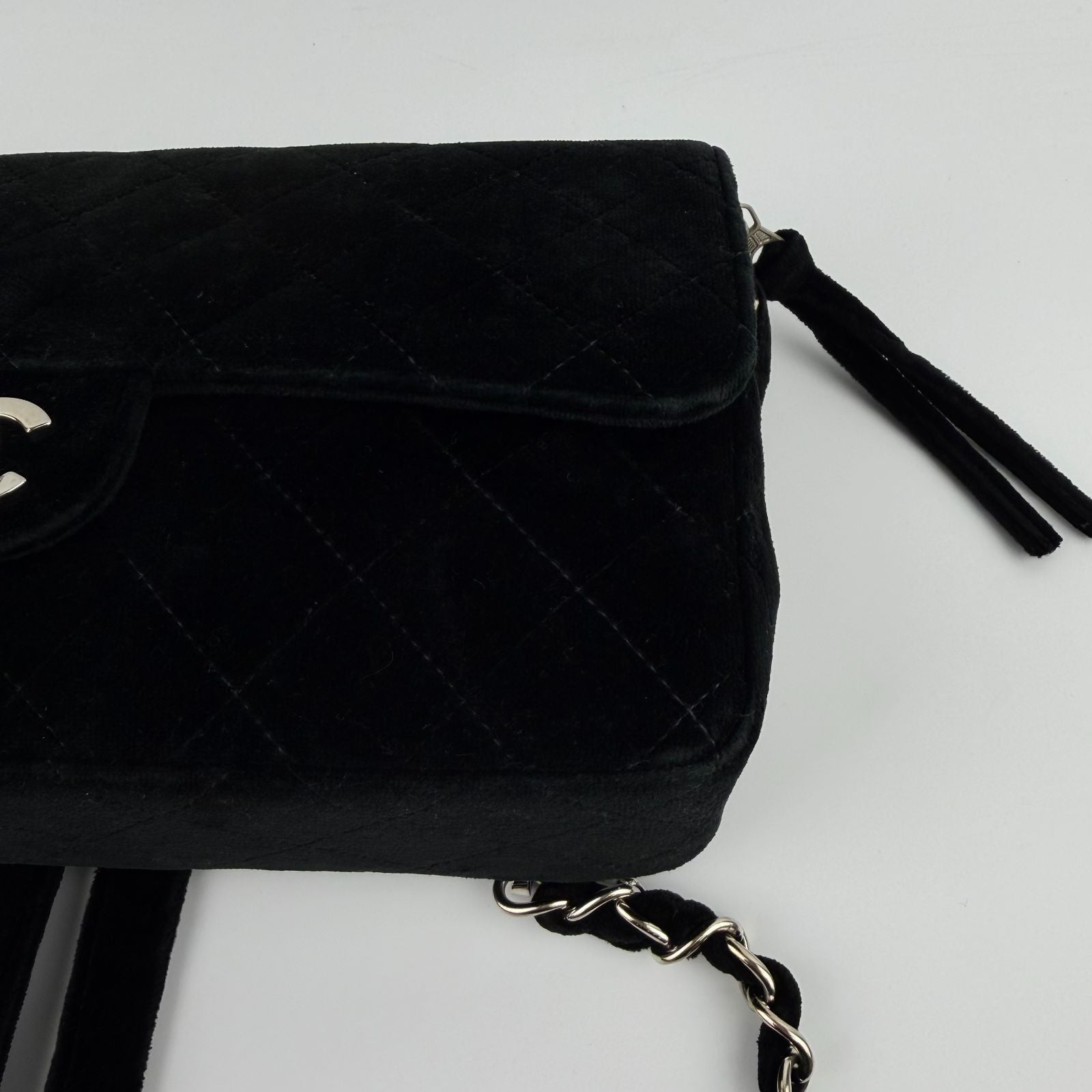 Chanel CC Logo Quilted Sac Black 4 Vintage Backpack — view 7