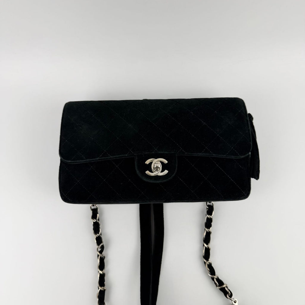 Chanel CC Logo Quilted Sac Black 4 Vintage Backpack — view 2