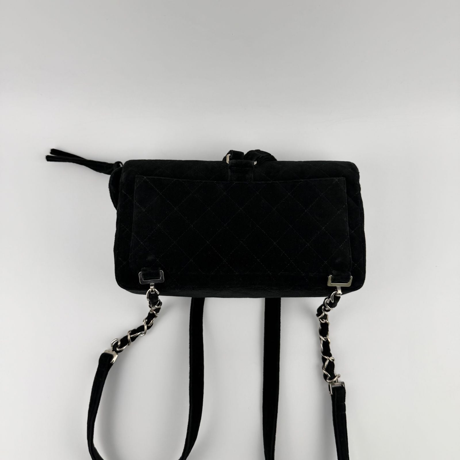Chanel CC Logo Quilted Sac Black 4 Vintage Backpack — view 3
