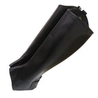 Dior Long Boots Cover 38 Gunmetal Leather Black Shoes