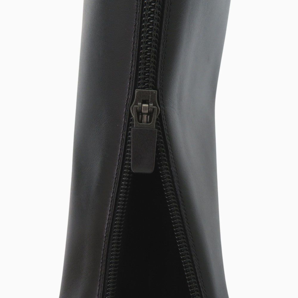 Dior Long Boots Cover 38 Gunmetal Leather Black Shoes — view 8