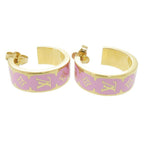 Louis Vuitton Earrings Nanogram Enamel Metal Pink — view 4