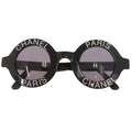 Chanel Vintage CC Logo Round Acetate Black Sunglasses Eyewear