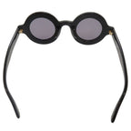 Chanel Vintage CC Logo Round Acetate Black Sunglasses Eyewear — view 3