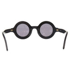 Chanel Vintage CC Logo Round Acetate Black Sunglasses Eyewear — view 4