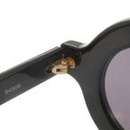Chanel Vintage CC Logo Round Acetate Black Sunglasses Eyewear — view 8