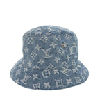 Louis Vuitton Bucket Hat Monogram Essential Reversible Cotton Blue Hat