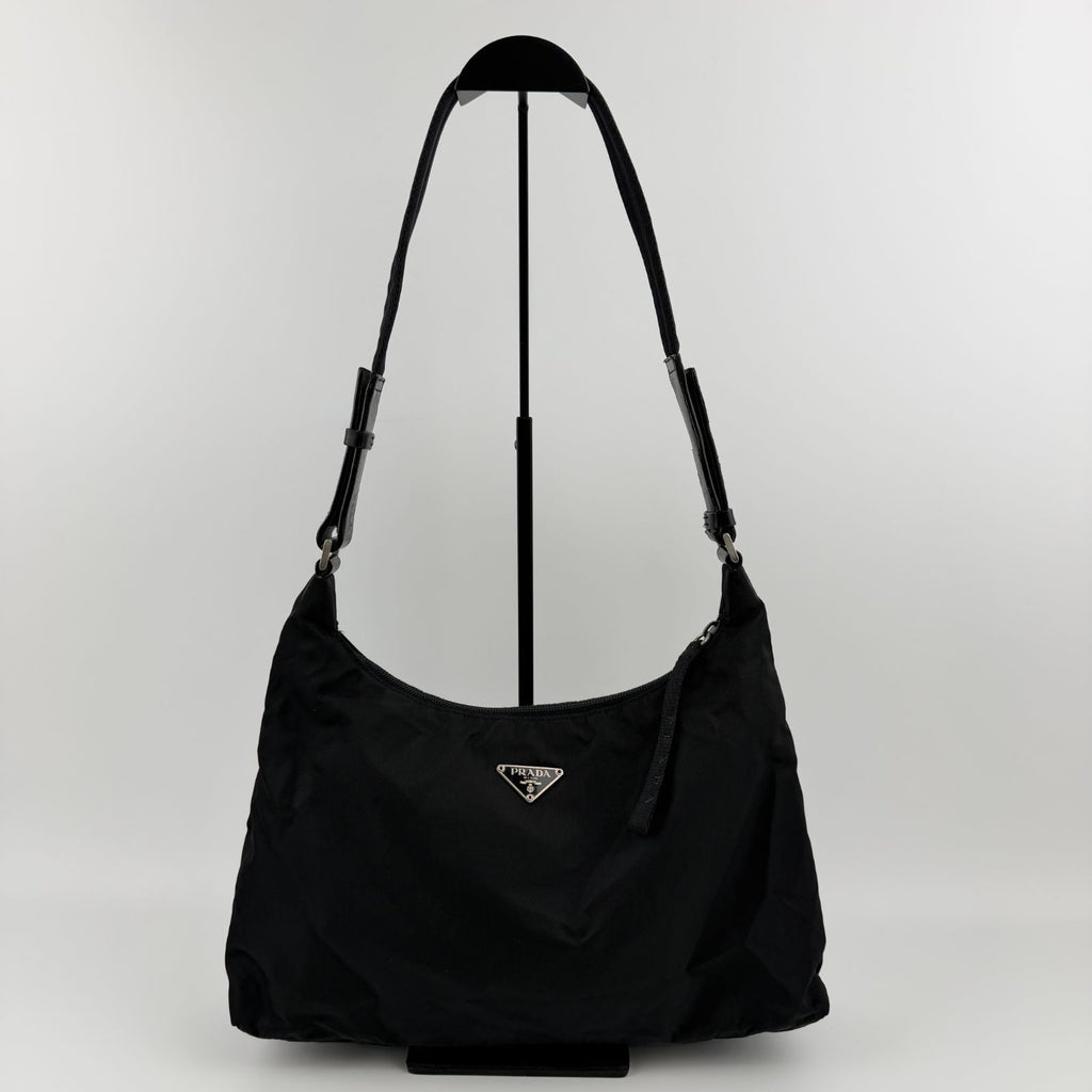 Prada Shoulder Bag Black Nylon Vintage — view 2