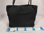 Prada Tote Triangle Logo Black Nylon Enamel Gold — view 2