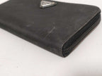 Prada Wallet Triangle Logo Black Nylon Silver — view 3